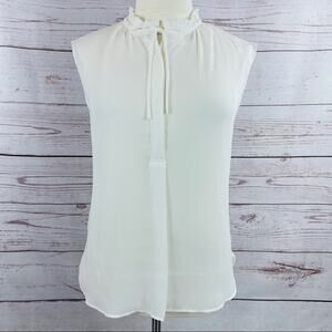 Apt. 9 sheer off white sleeveless blouse Large